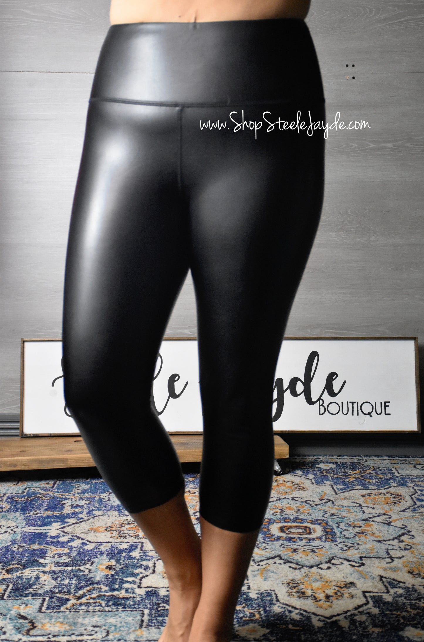 High-Waist Faux Leather Leggings