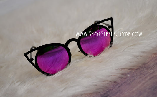 KittyKat Sunglasses {Bright Fuchsia}