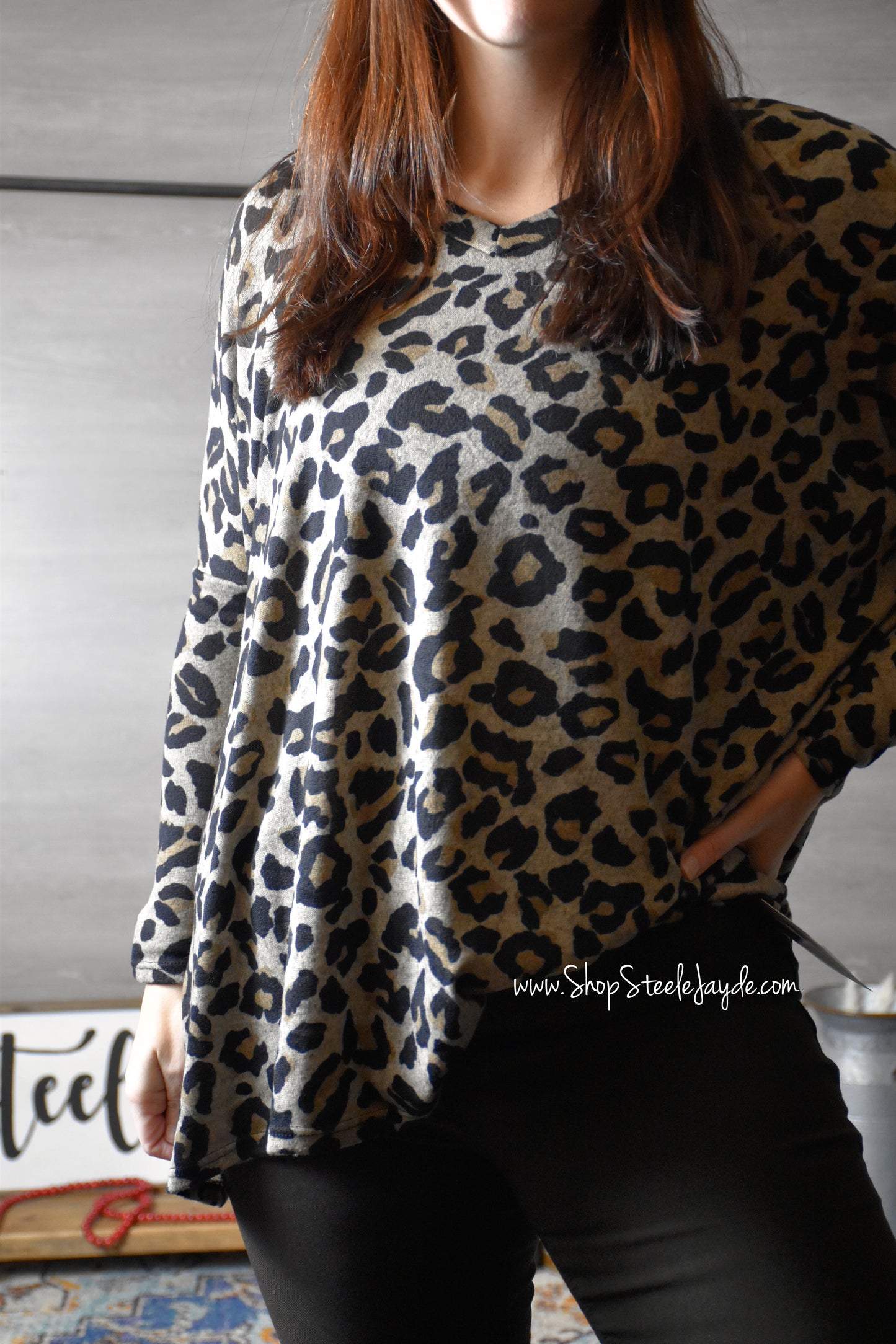 Hacci Brushed Leopard Tunic