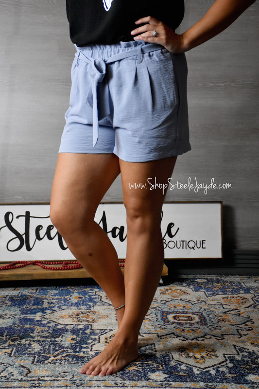 Going Out Tie-Front Shorts {Stone}